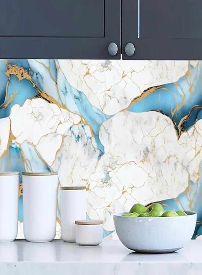 FLETIX Premium Wall Stickers DIY Vinyl Marble Peel and Stick Waterproof Wallpaper for Home-Office-Bedroom Kitchen Countertop Wooden Furniture Oil Proof Kitchen Stickers (10, Iceland Ocean(60X200cm)) - Image 5